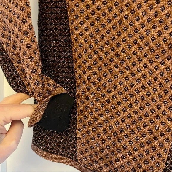 Rag & Bone - Amanda Metallic Crewneck Sweater - copper/brown/black - size M - Picture 7 of 9